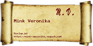 Mink Veronika névjegykártya